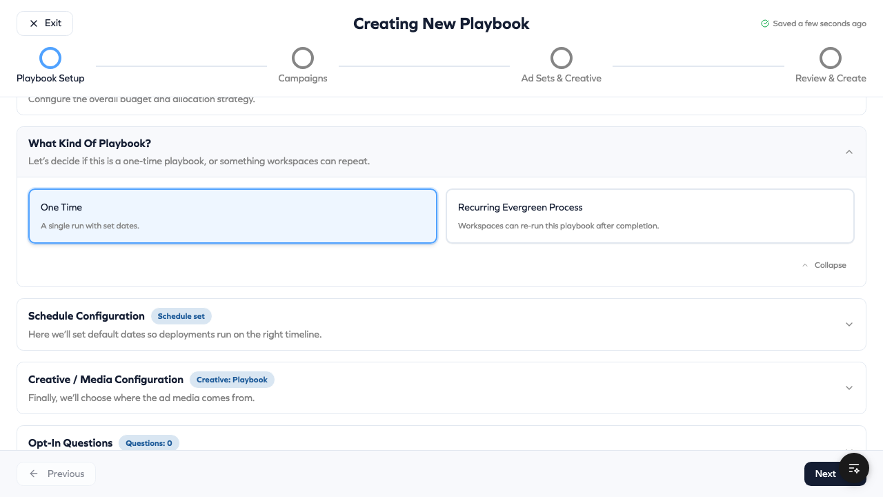 Playbook Type Selection