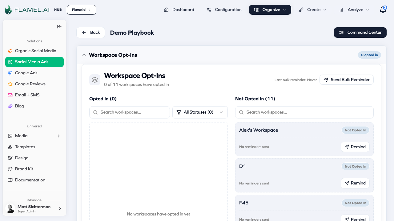 Opt-In Status Dashboard